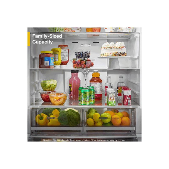 Whirlpool® 36-Inch French Door Refrigerator with In-Door Water and Ice Maker - 30 cu. ft. WRFF3536SZ