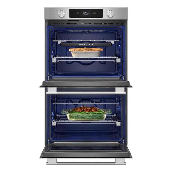 Kitchenaid® 27-inch Smart Electric Double Wall Oven with Assisted Cooking Modes - PrintShield™ Finish KOED727SPS
