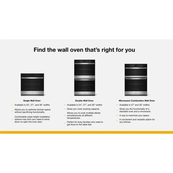 Whirlpool® 5.0 Cu. Ft. Single Self-Cleaning Wall Oven WOES3030LS