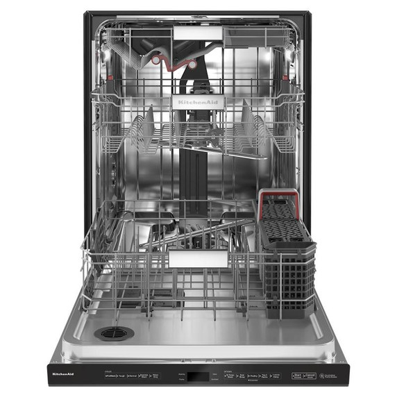Kitchenaid® 44 dBA Dishwasher with 360° Max Jets™ Third Rack and LED Interior Lighting KDPM804KBS