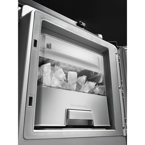 Kitchenaid® 23.8 cu. ft. 36" Counter-Depth French Door Platinum Interior Refrigerator with PrintShield™ Finish KRFC704FBS