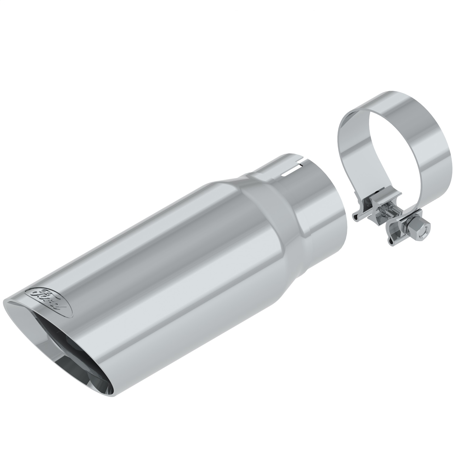 Ford Performance Parts M-5260-CT1 - Exhaust Tip; 4 in.; Chrome-Plated; Stainless Steel;