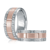 14K White and Rose Gold 8mm Diamond Ring (0.60 ct.tw.)