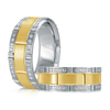 14K White and Yellow Gold 8mm Diamond Ring (0.60 ct.tw.)