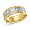 14K Yellow and White Gold 8mm Diamond Ring (0.60 ct.tw.)