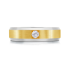 14K White and Yellow Gold 6mm Diamond Ring (0.10 ct.tw.)