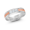 14K White and Rose Gold 6mm Diamond Ring (0.20 ct.tw.)