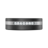 Tantalum & 14K White Gold 7mm Men's Ring (0.10 ct.tw.)