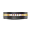 Tantalum & 14K Yellow Gold 7mm Men's Ring (0.10 ct.tw.)