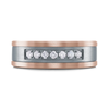 Tantalum & 14K Rose Gold 7mm Men's Ring (0.20 ct.tw.)