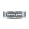Tantalum & 14K White Gold 7mm Men's Ring (0.20 ct.tw.)
