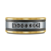 Tantalum & 14K White Gold 8.5mm Men's Ring (0.20 ct.tw.)