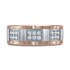 Tantalum & 14K Rose Gold 8mm Men's Ring (0.30 ct.tw.)