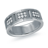 Tantalum & 14K White Gold 8mm Men's Ring (0.30 ct.tw.)