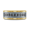 Tantalum & 14K Yellow Gold 8.5mm Men's Ring (0.50 ct.tw.)