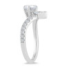 Round and Baguette Chevron Engagement Ring (Setting-0.50 ct. tw.)