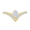 Round and Baguette Chevron Engagement Ring (Setting-0.50 ct. tw.)