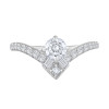 Round and Baguette Chevron Engagement Ring (Setting-0.50 ct. tw.)