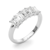 White Gold Five-Stone Emerald Diamond Wedding Ring (2.00 ct.tw.)