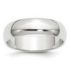 Platinum 6mm Half-Round Band