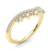 Yellow Gold Chevron Diamond Wedding Ring (0.38 ct.tw.)