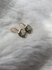 Prasiolite Asscher Cut Earrings with Diamonds (0.10 ct.tw.)