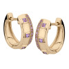 14K Yellow Gold Amethyst Gemstone Earrings