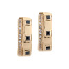 14K Yellow Gold White Topaz and Black Onyx Gemstone Earrings