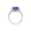 Blue Sapp Bug Octagon Cut Ring with Diamonds(0.26 ct.tw)