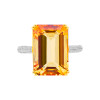 Madeira Citrine Octagon Cut Ring with Diamonds(0.23 ct.tw)