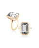 Prasiolite Emerald Cut Bezel Set Plain Gold Ring (6.25 cts)
