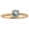 14K Yellow Gold Sky Blue Topaz Midi Ring