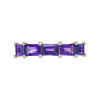 18K Yellow Gold Amethyst with 1/20 ct.tw. Diamond Ring