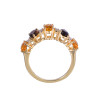 18K Yellow Gold Pear Smoky Quartz & Citrine with 1/10 ct.tw. Diamond Ring