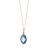 Green Amethyst Oval Cut Pendant with Diamonds(0.03 ct.tw)