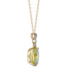 Lemon Quartz Oval Cut Pendant with Diamonds(0.08 ct.tw)