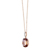 Citrine Cushion Cut Pendant with Diamonds(0.06 ct.tw)