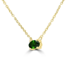 14K Yellow Gold Chrome Diopside Necklace