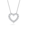 Lab Grown 3.00 Carat Diamond Heart Pendant Necklace