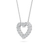 Lab Grown 3.00 Carat Diamond Heart Pendant Necklace