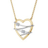 Lab Grown 0.10 Ct Diamond Heart Pendant Necklace