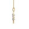 Lab Grown 0.10 Ct Diamond Oval Pendant Necklace