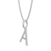 Lab-Grown 0.10 Ct Diamond Initial Letter "A" Pendant