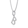 Lab-Grown 0.11 Ct Diamond Letter "B" Pendant
