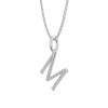 Lab-Grown 0.13 Ct Diamond "M" Initial Pendant