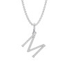 Lab-Grown 0.13 Ct Diamond "M" Initial Pendant