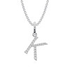 Lab-Grown Diamond Initial Letter "K" Pendant