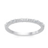 Lab Grown 0.16 Ct Baguette & Round Diamond Stackable Ring