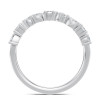 Lab Grown 0.62 Ct Emerald, Marquise & Round Diamond Anniversary Ring