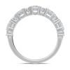Lab Grown 1.53 Ct Emerald & Round Diamond Anniversary Band Ring